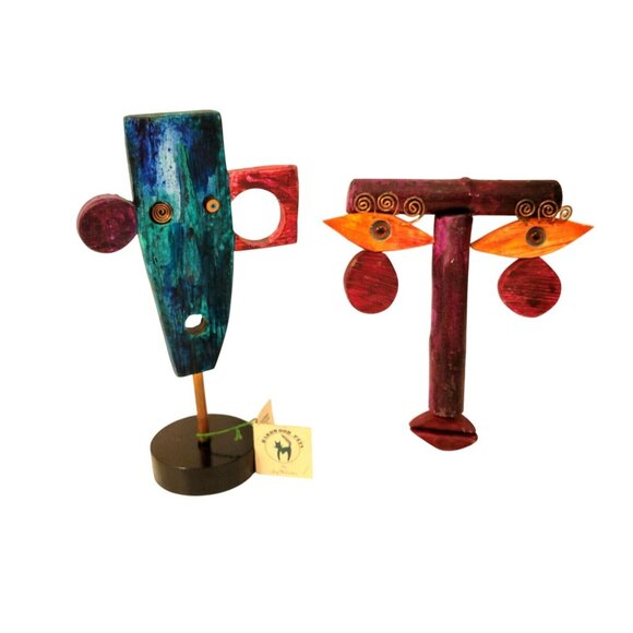 Contemporary Folk Art Modern Art Wood Sculptures by Jay McCarten Canadian Artist - Picture 4 of 9